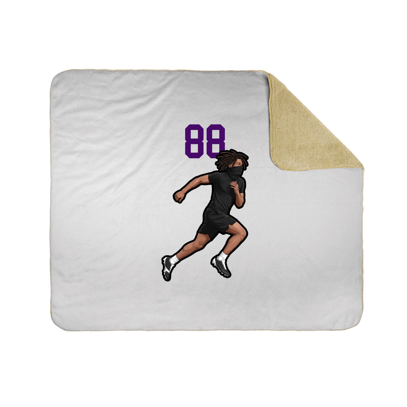 Throw Blanket — Number Top in White