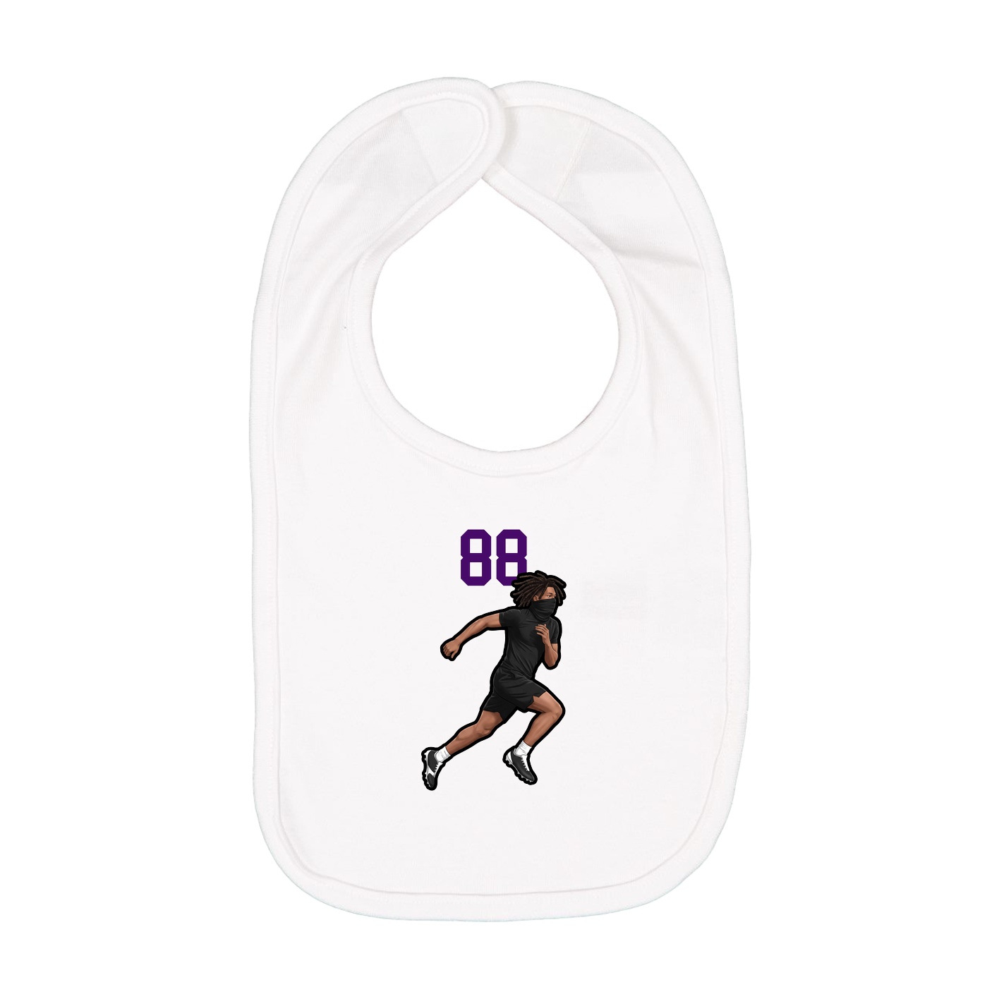 Infant Bib — Number Top in White
