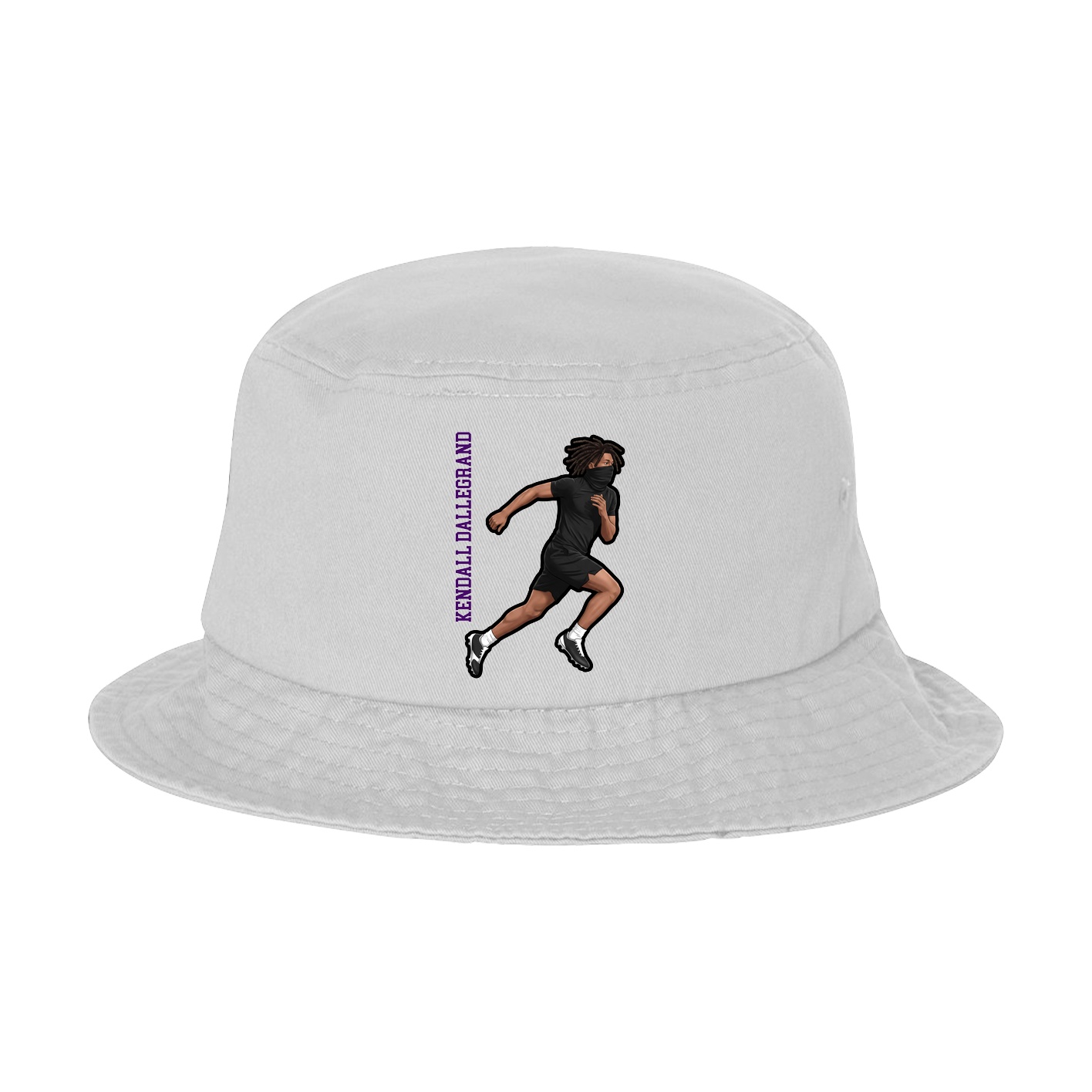 Bucket Cap — Name Vertical in White