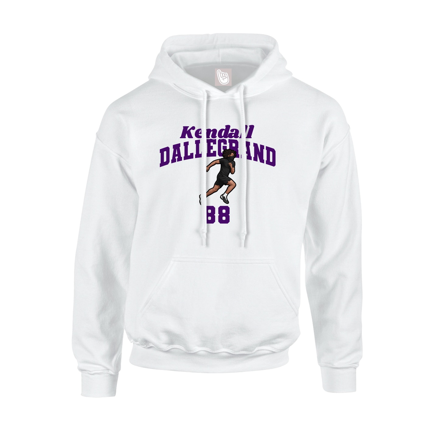 Youth Hoodie — Signature Arch in White
