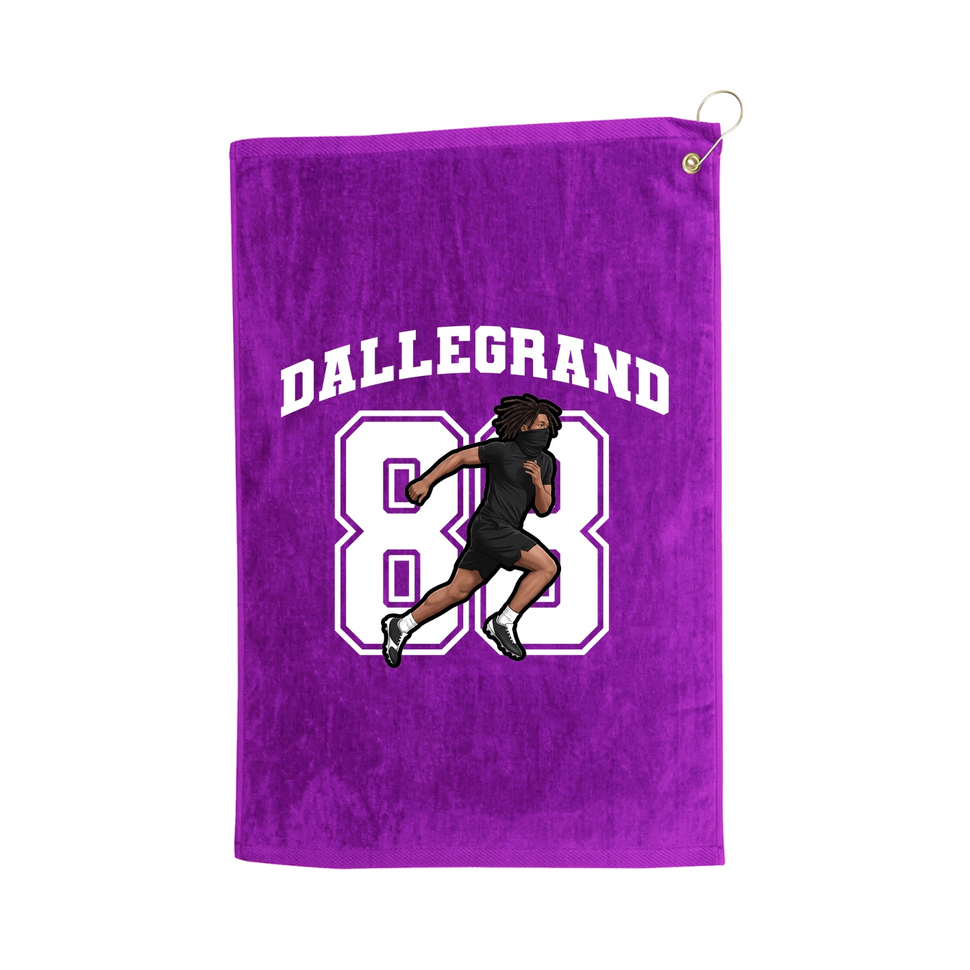 Golf Towel — Number in Purple