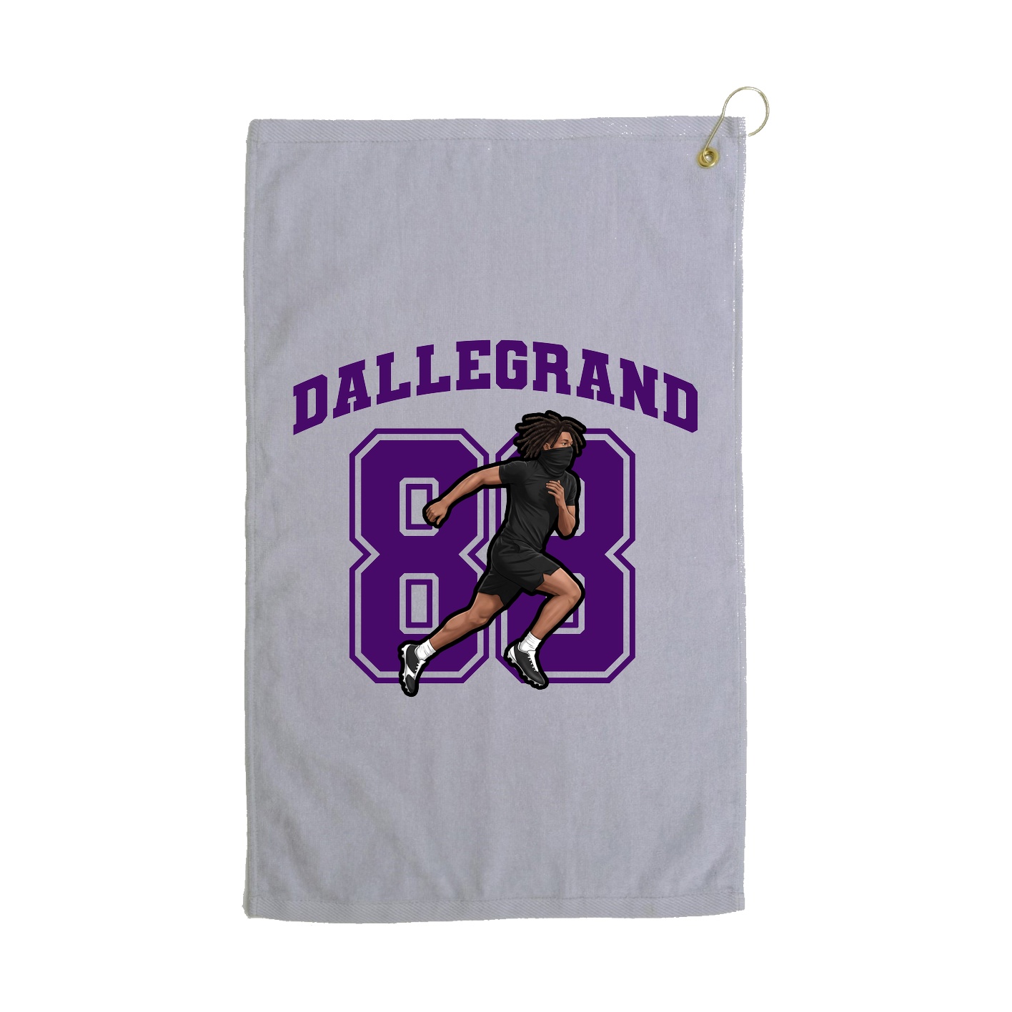 Golf Towel — Number in Grey