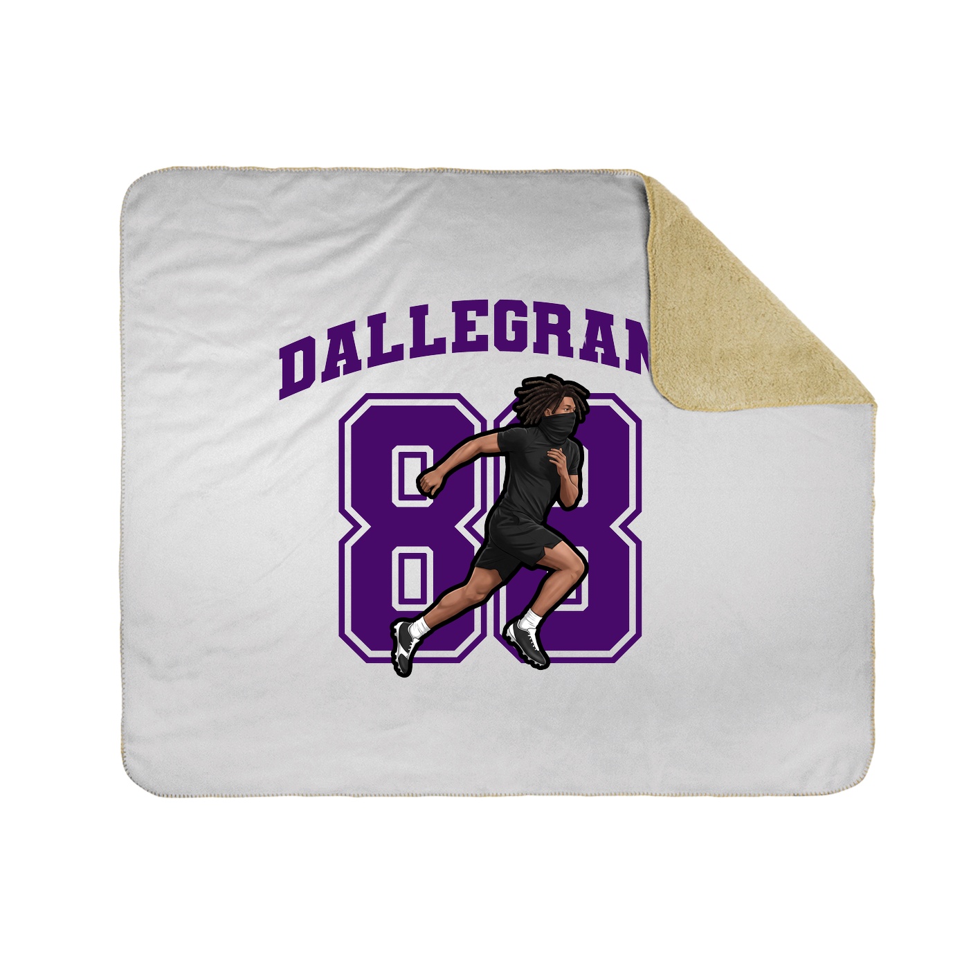 Throw Blanket — Number in White