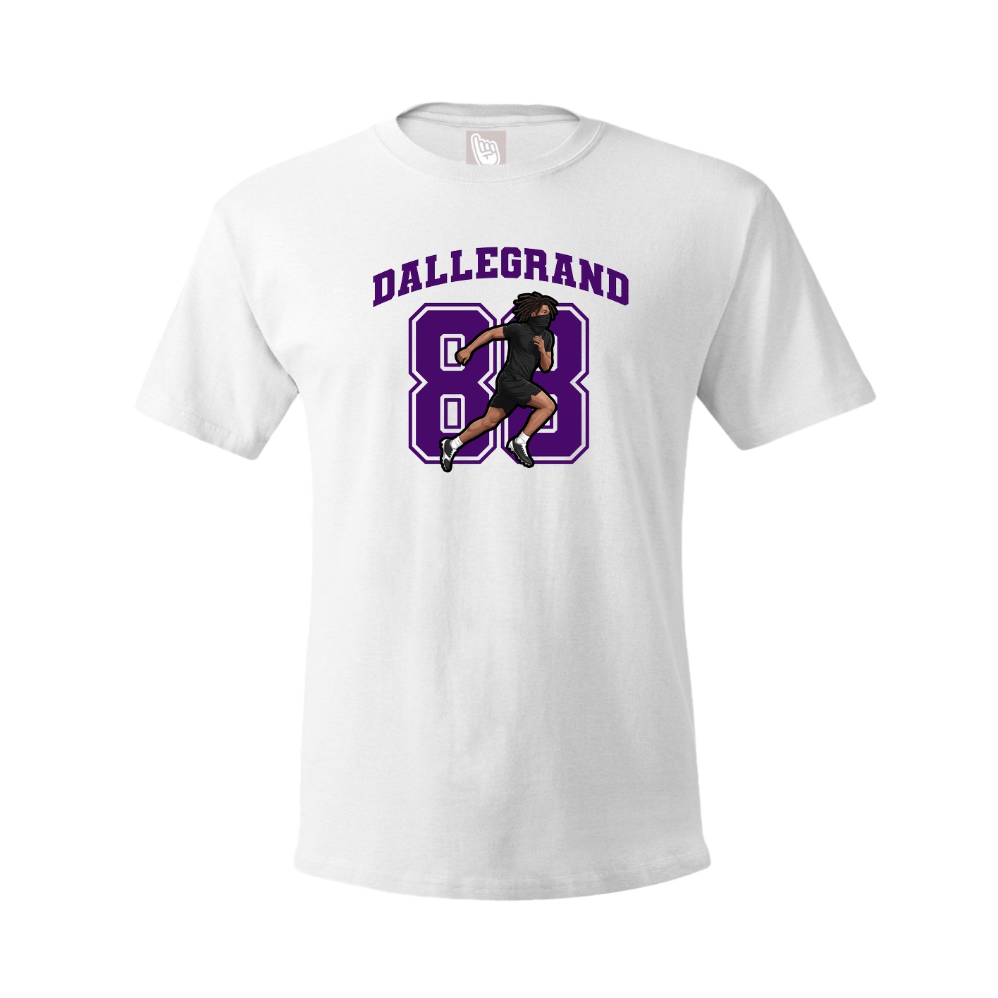 Youth Tee — Number in White