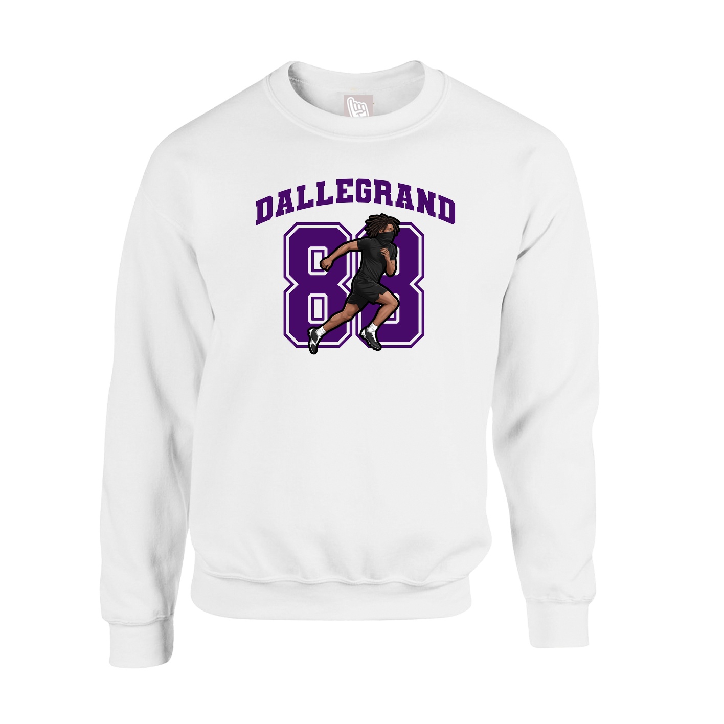 Fleece Crew — Number in White