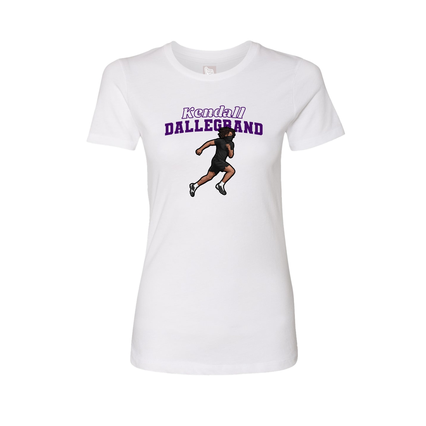 Womens Tee — Name Arch in White