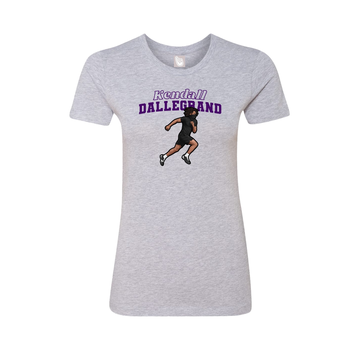 Womens Tee — Name Arch in Grey