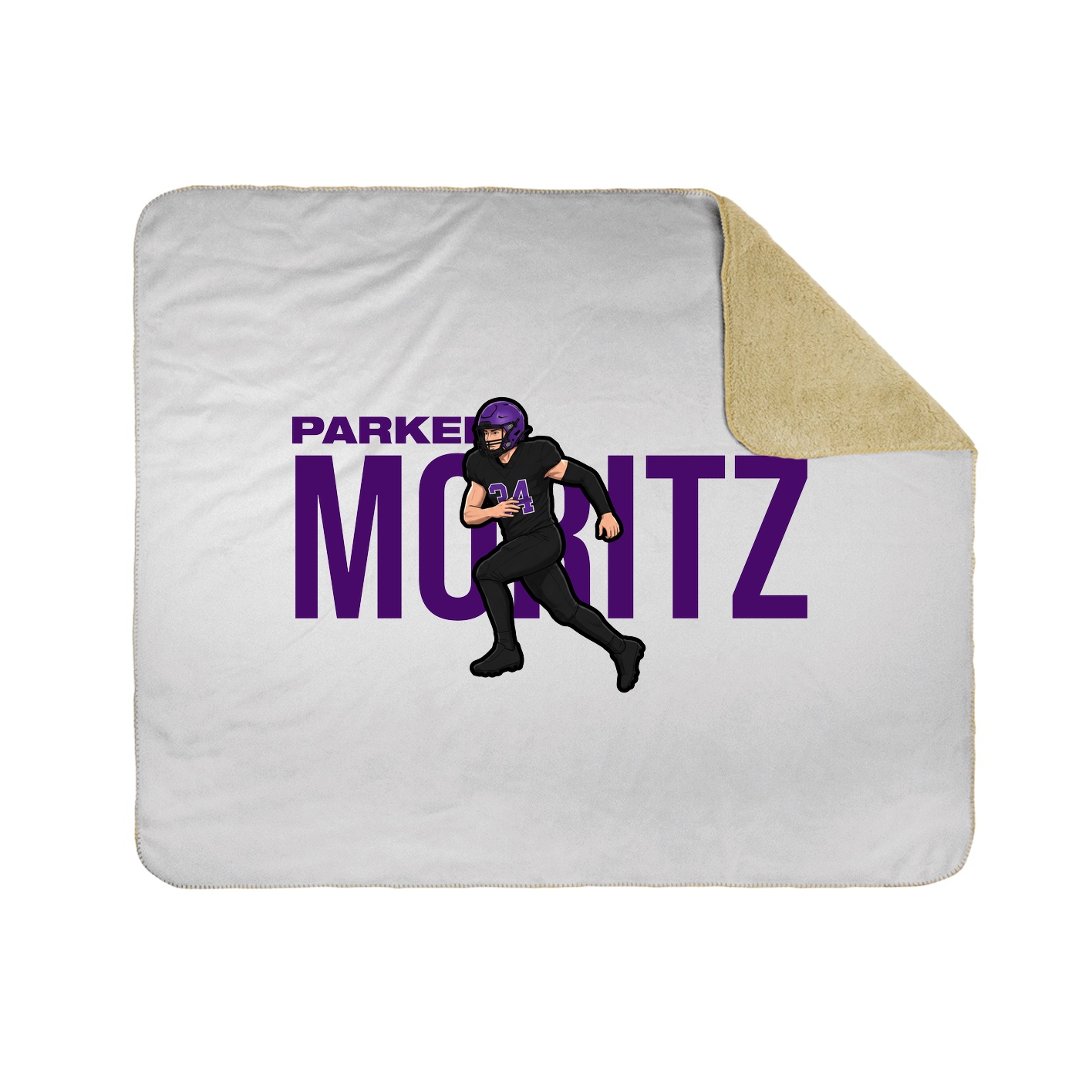 Throw Blanket — Player Name in White