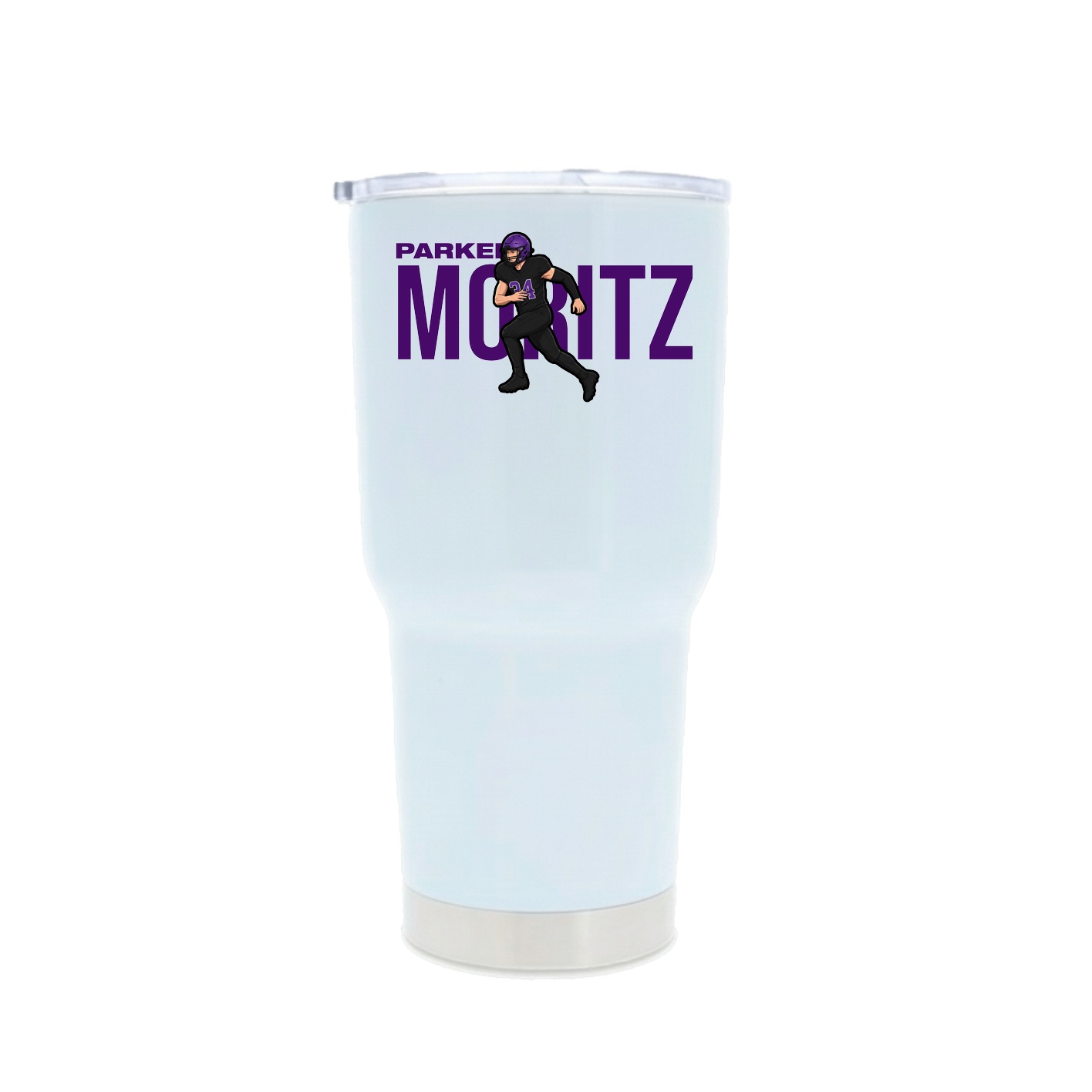 30oz Stainless Steel Tumbler — Player Name in White