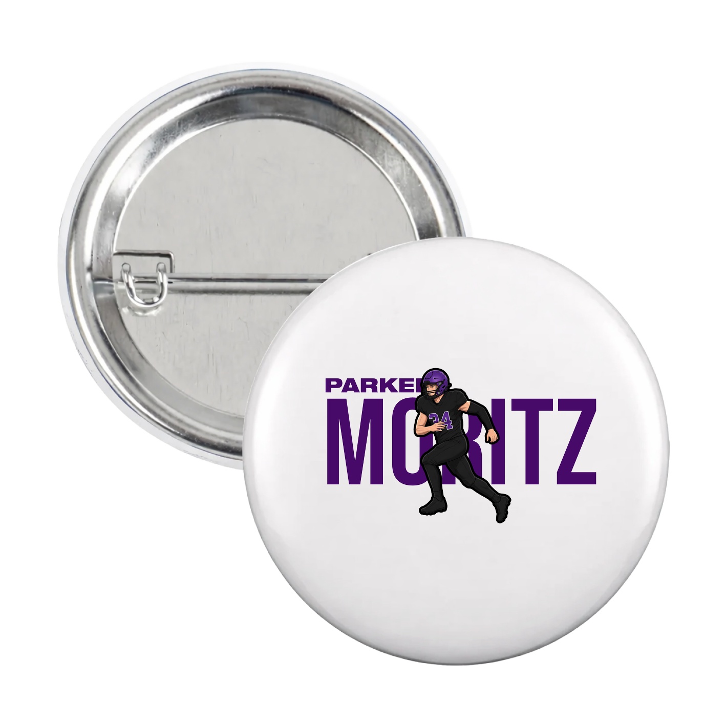 Game Day Button — Player Name in White