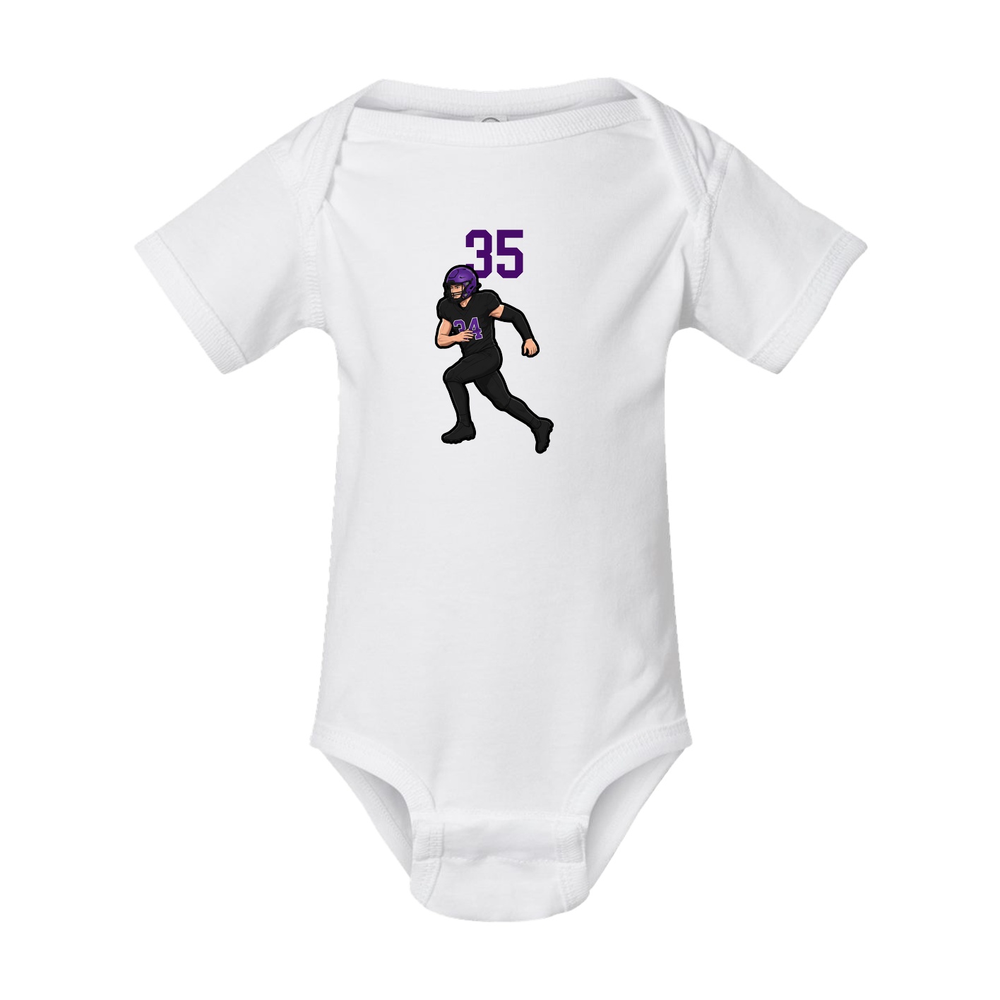 Baby Onesie — Number Top in White