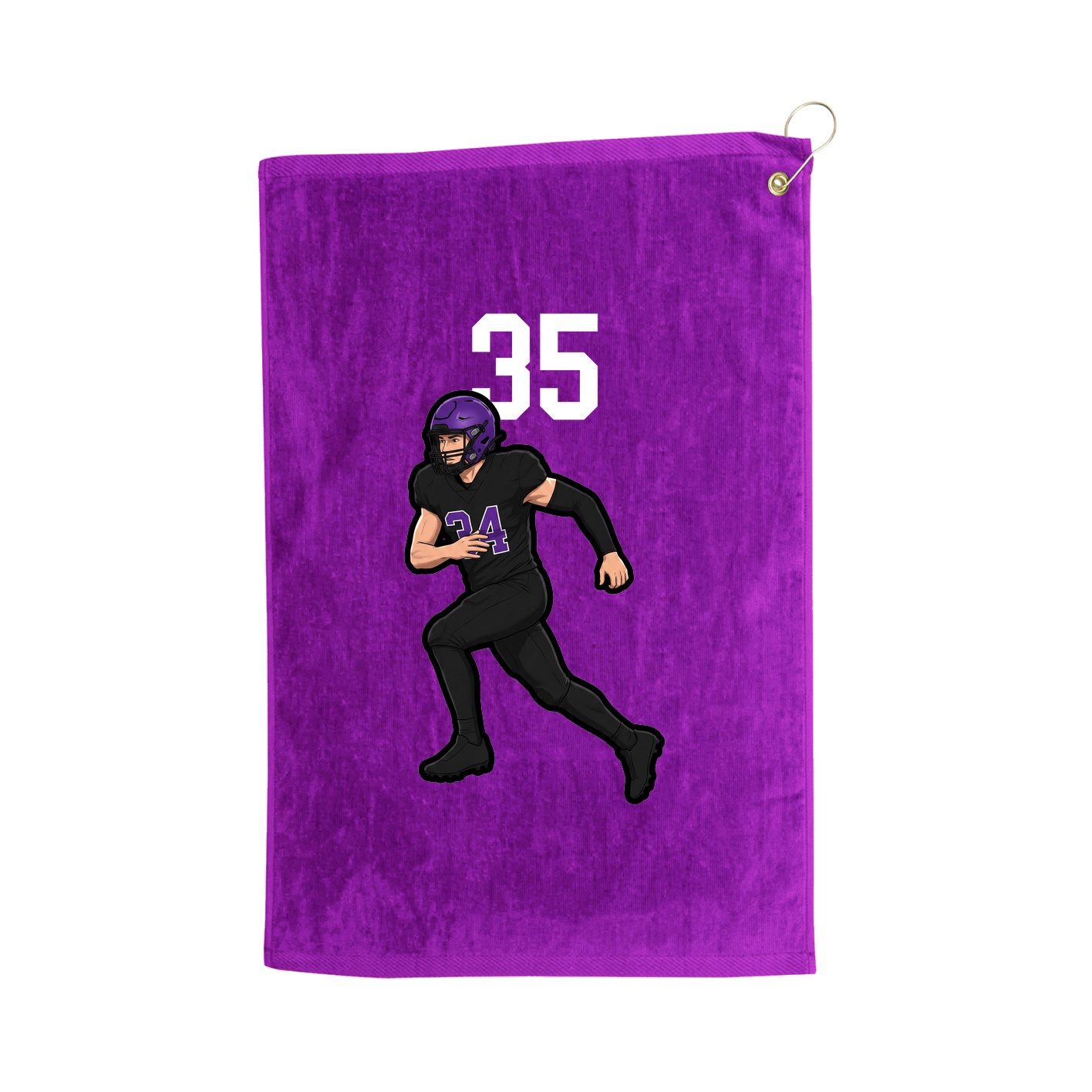 Golf Towel — Number Top in Purple