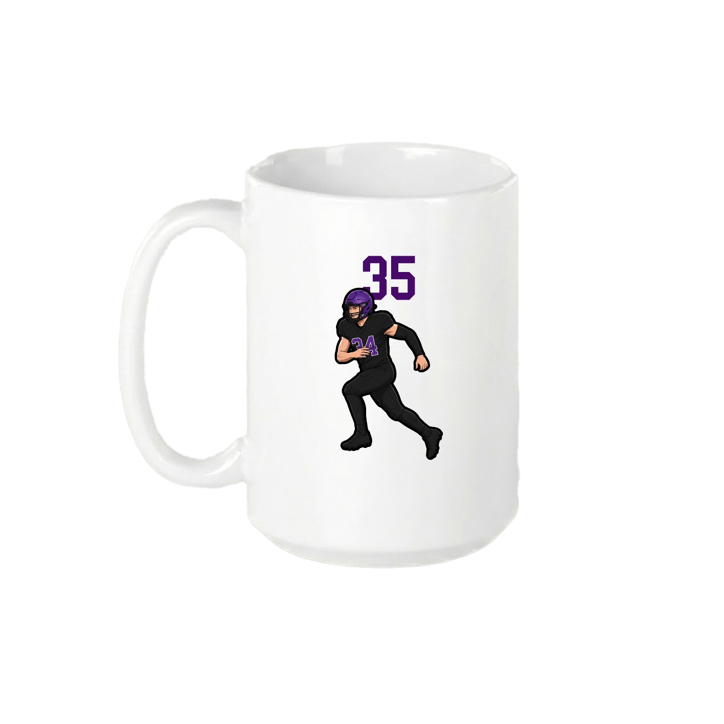 15oz Coffee Mug — Number Top in White
