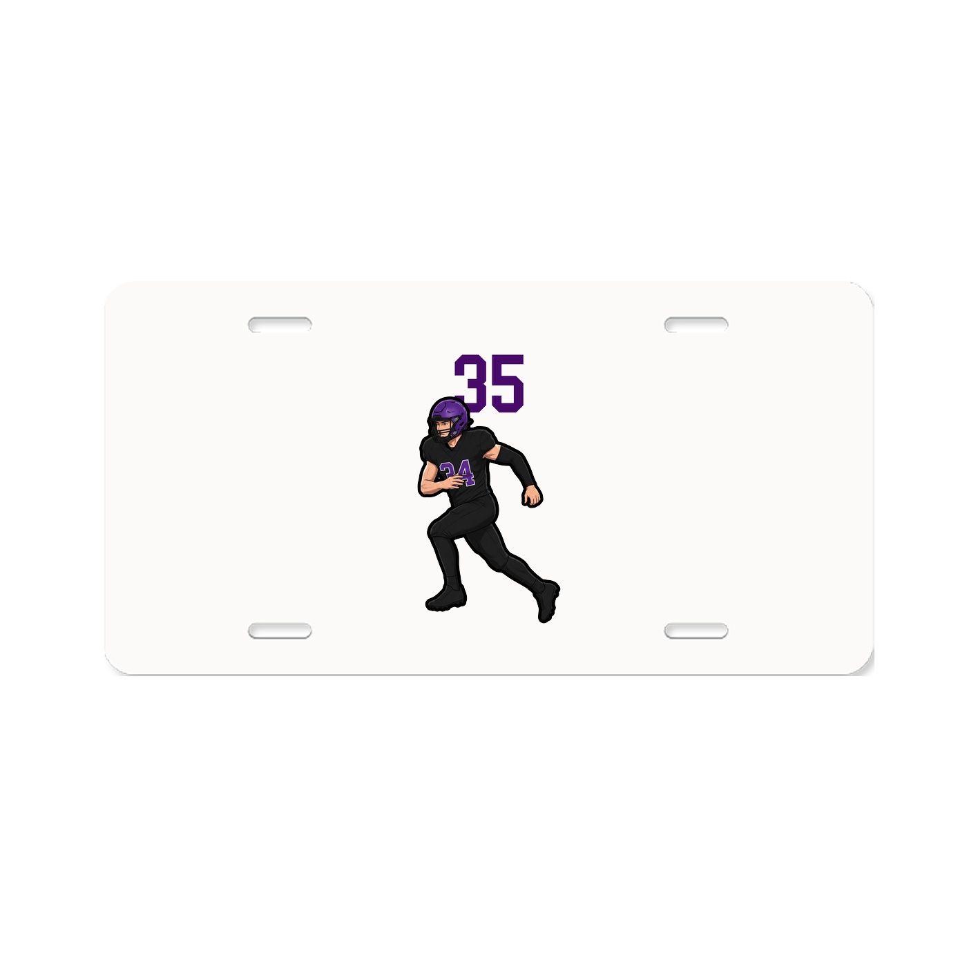 License Plate — Number Top in Classic