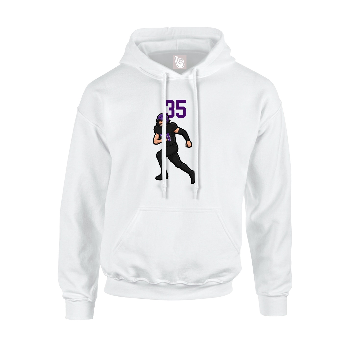 Hoodie — Number Top in White
