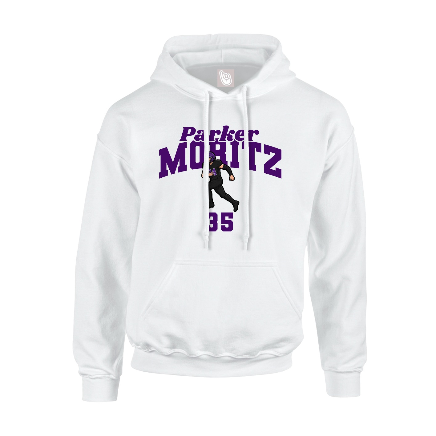 Hoodie — Signature Arch in White