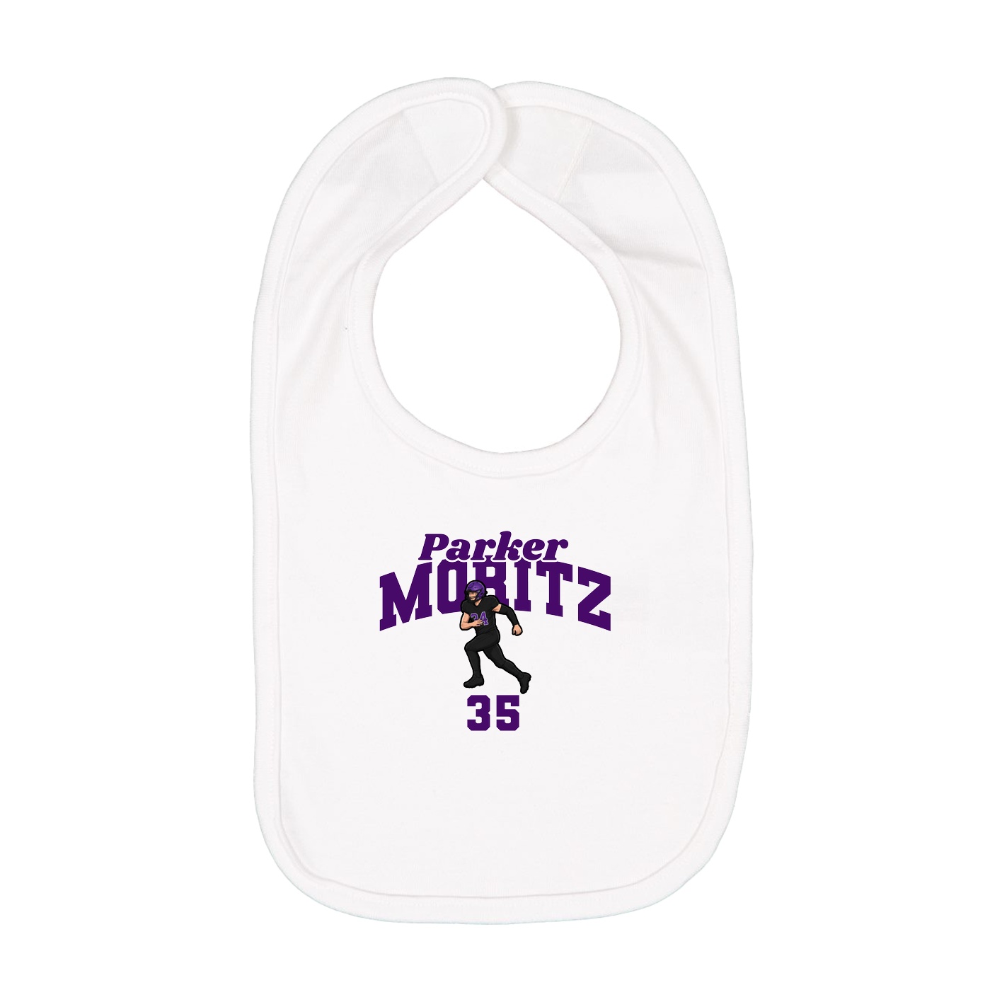 Infant Bib — Signature Arch in White