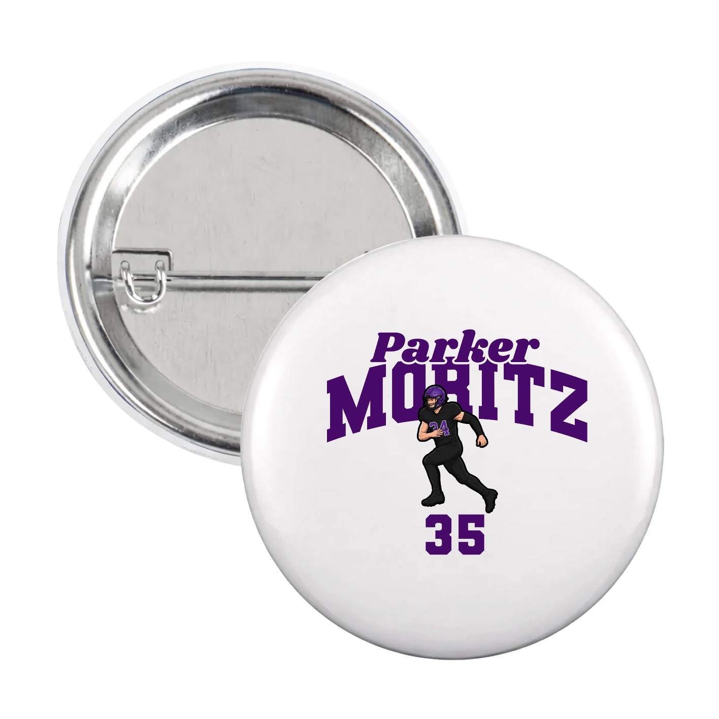 Game Day Button — Signature Arch in White