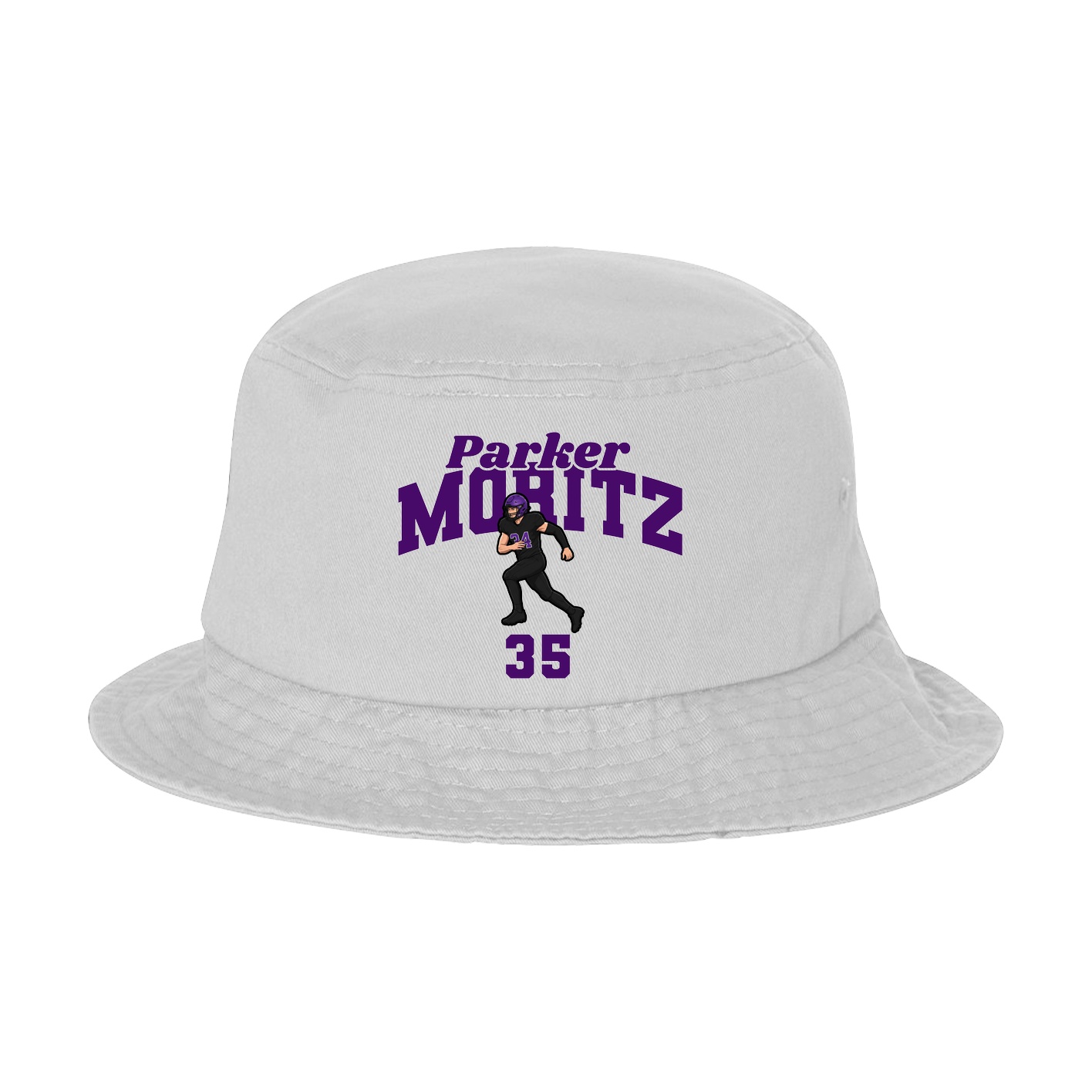 Bucket Cap — Signature Arch in White
