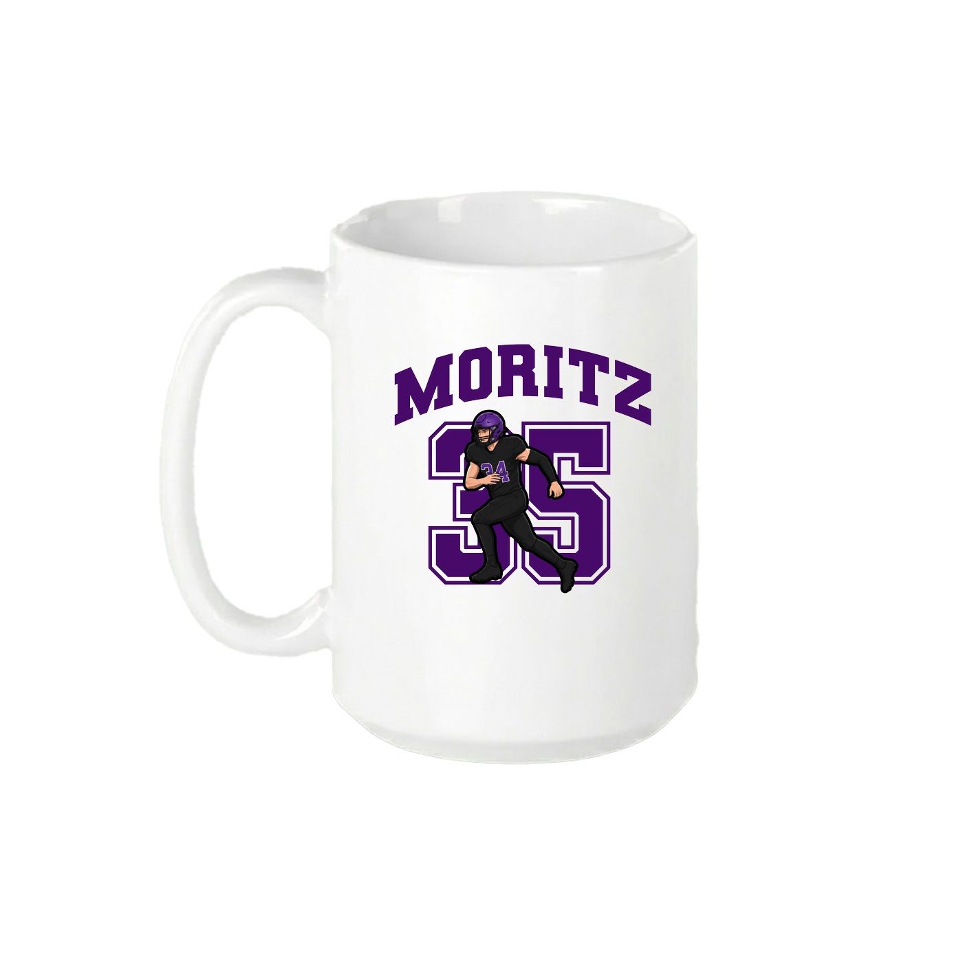 15oz Coffee Mug — Number in White