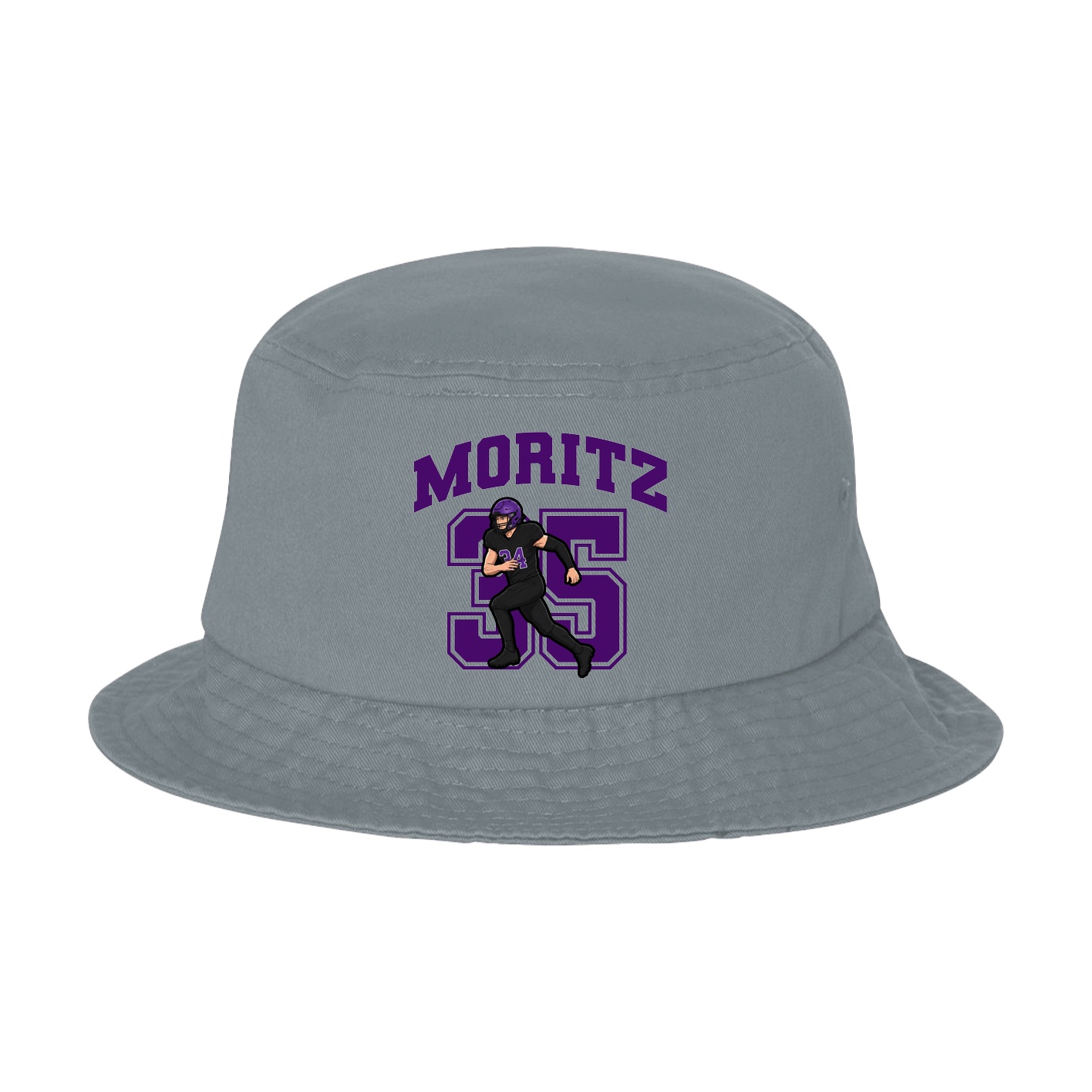 Bucket Cap — Number in Grey