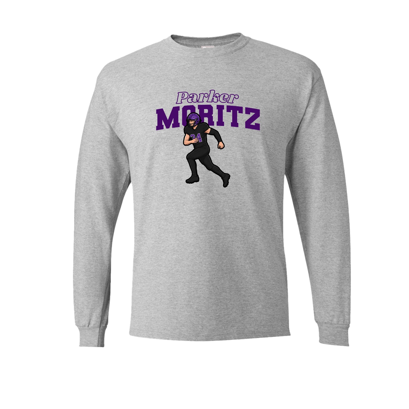 Long Sleeve Tee — Name Arch in Grey