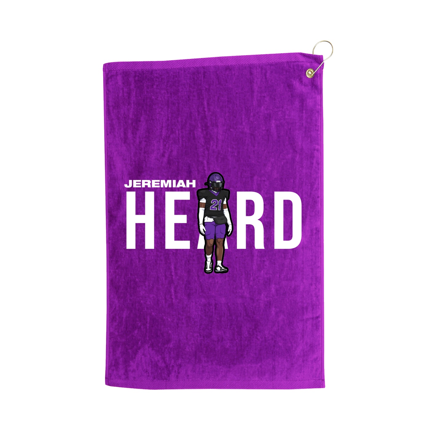 Golf Towel — Player Name in Purple