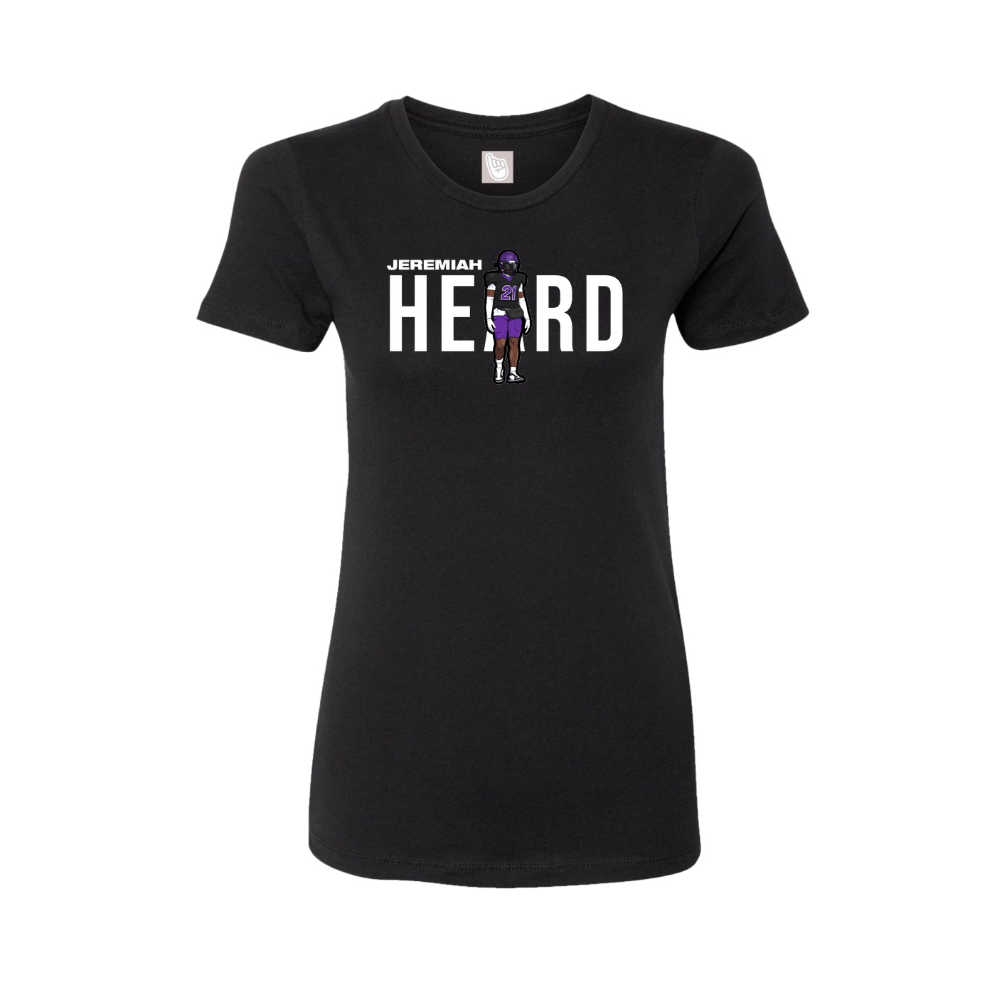 Fitted Women's Tee — Player Name in Black