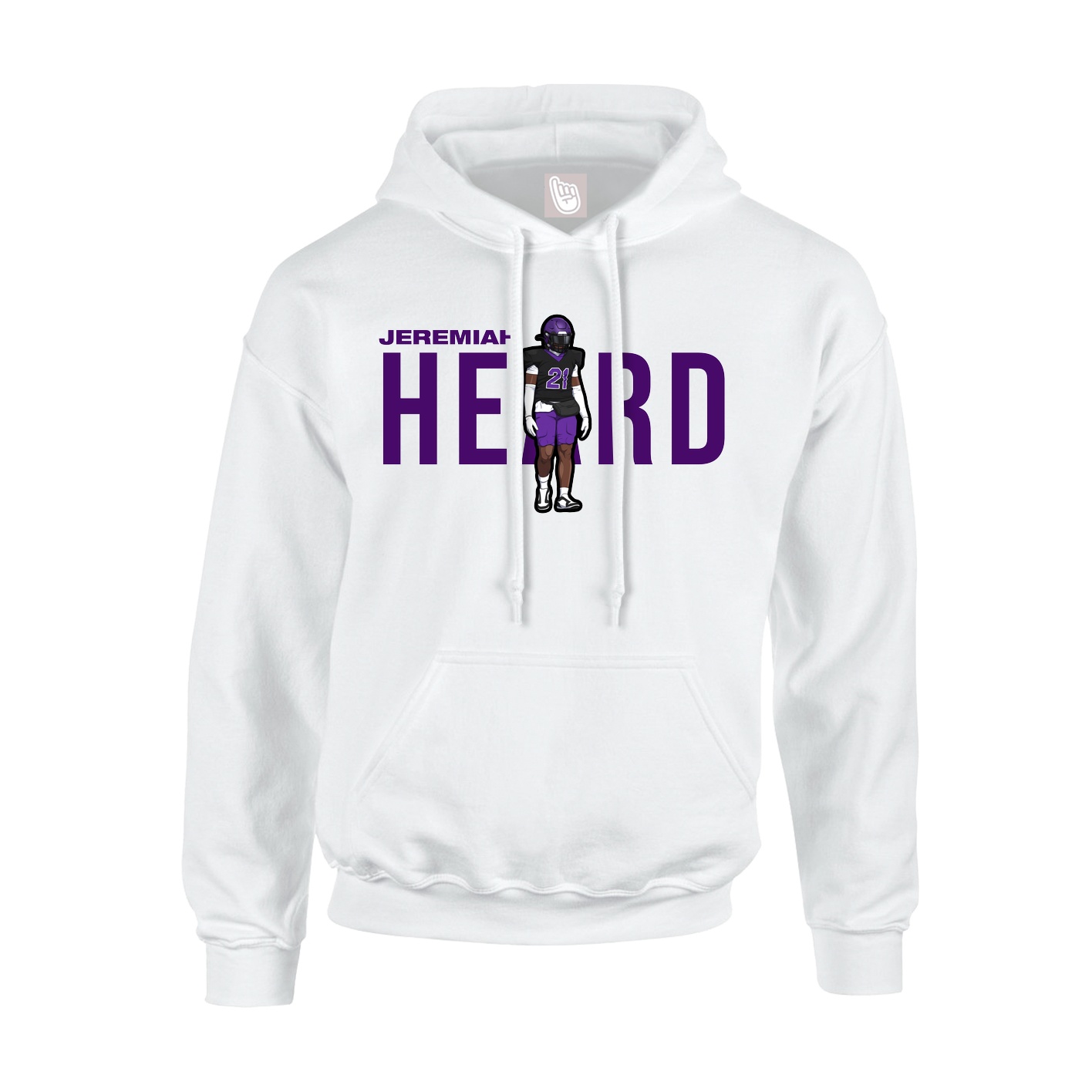 Youth Hoodie — Player Name in White