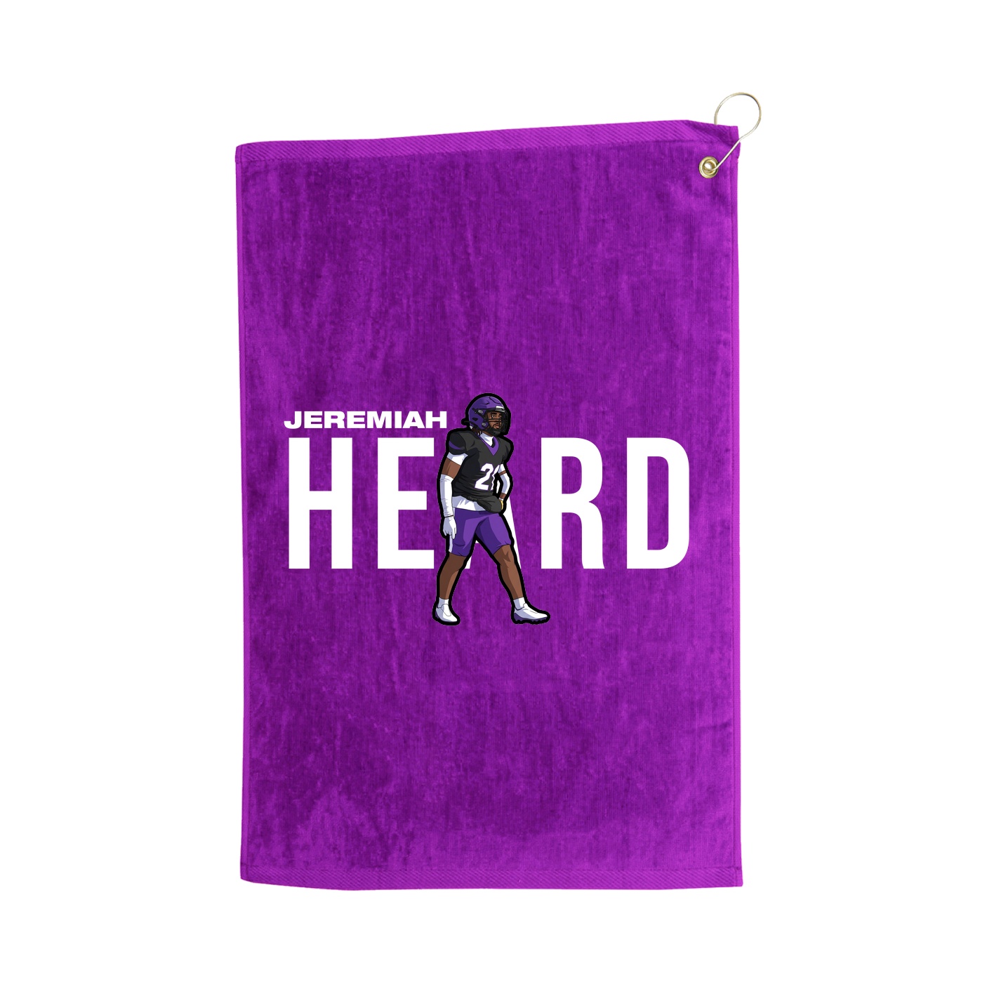 Golf Towel — Player Name in Purple