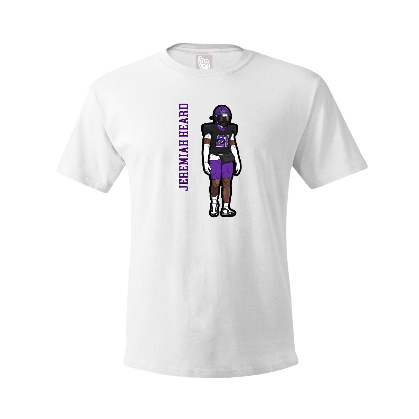Tee — Name Vertical in White