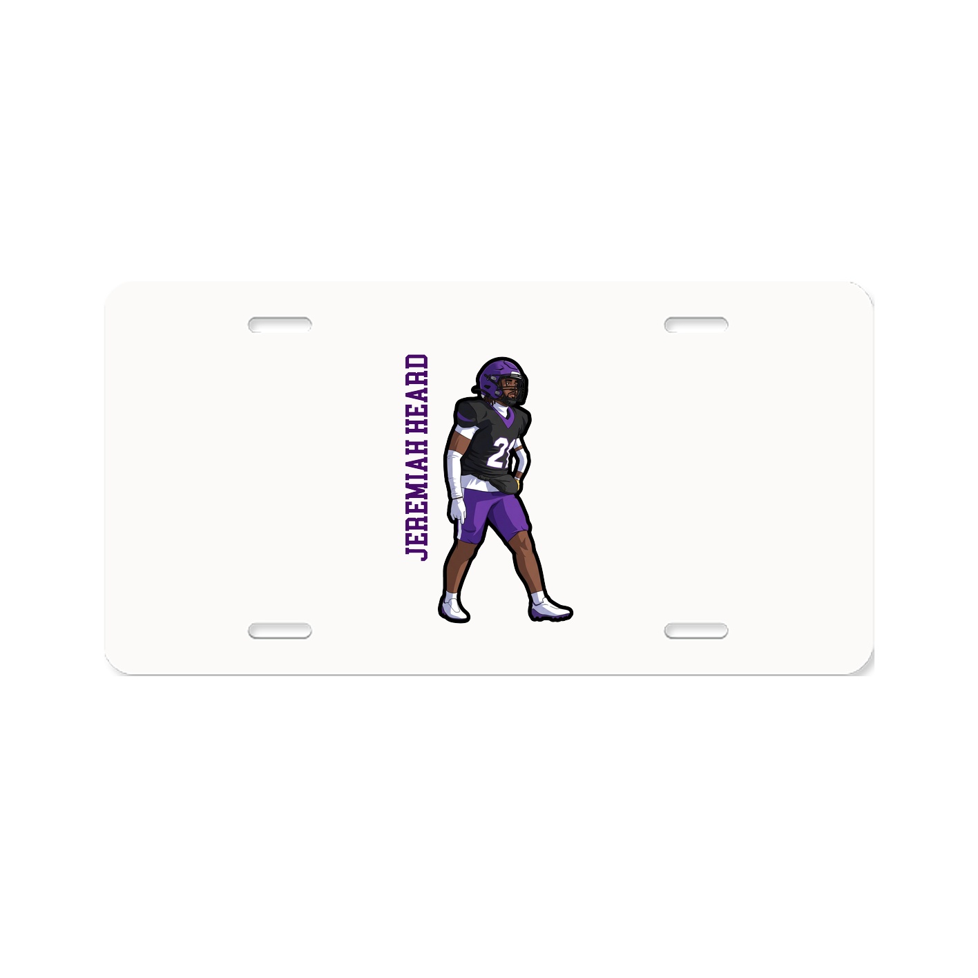 License Plate — Name Vertical in Classic