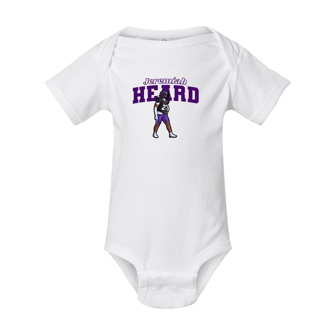 Baby Onesie — Name Arch in White