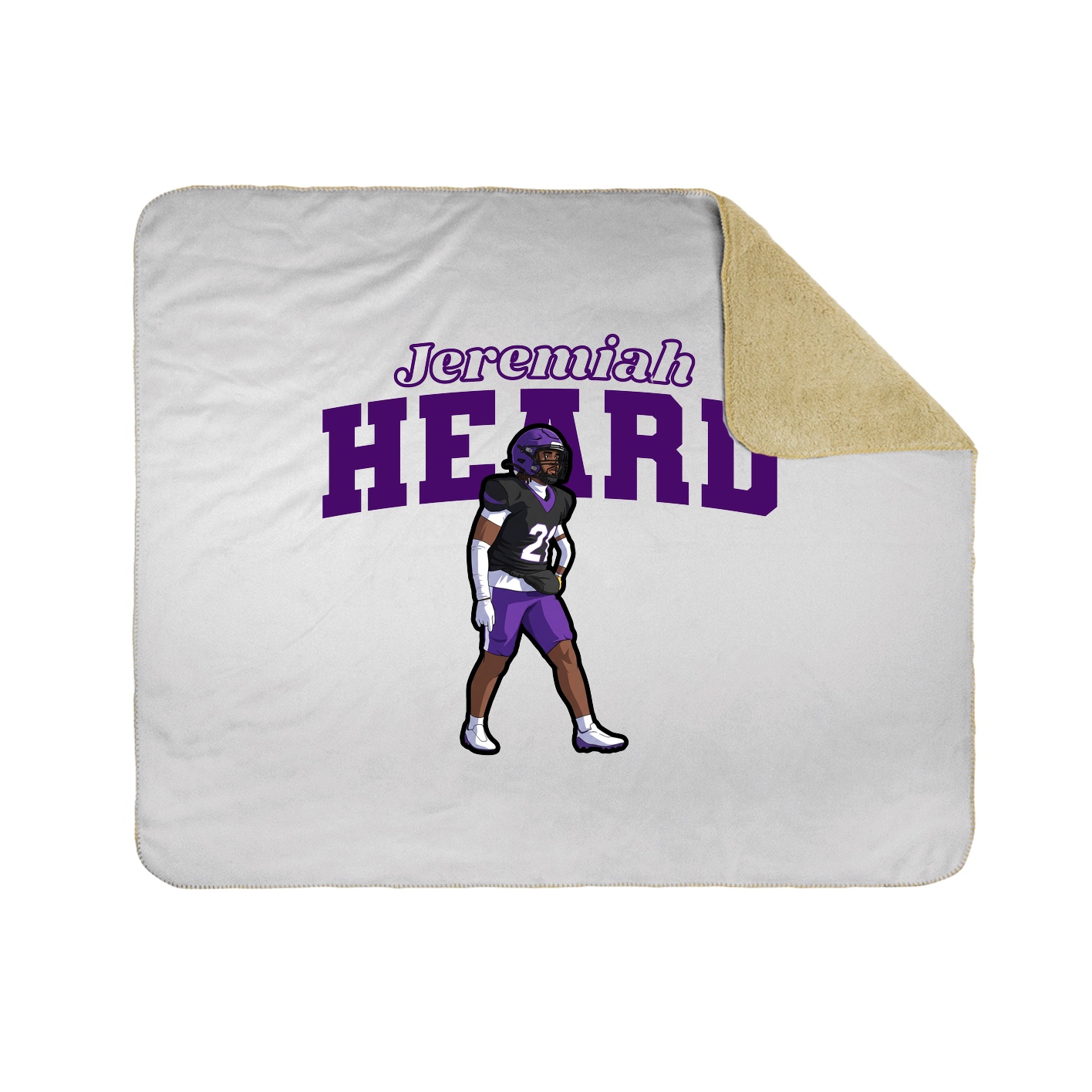 Throw Blanket — Name Arch in White