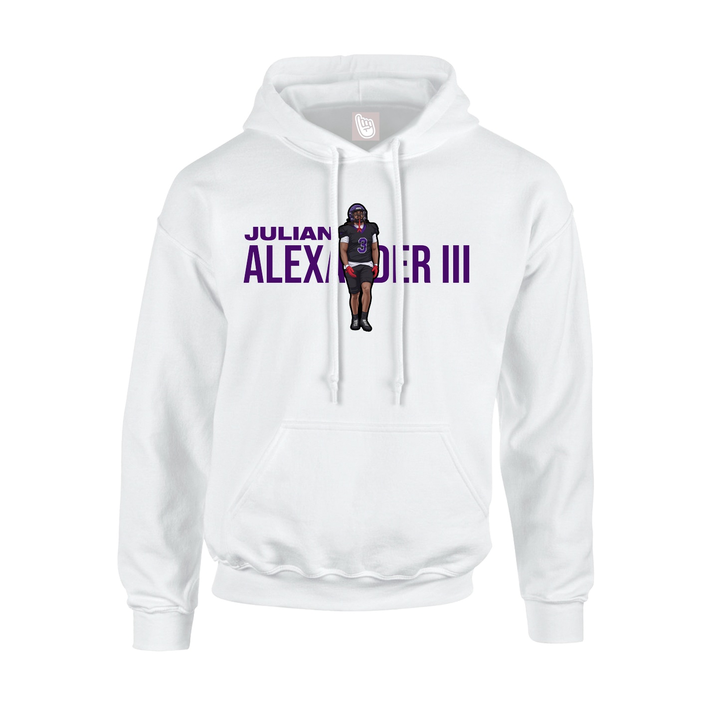 Hoodie — Player Name in White