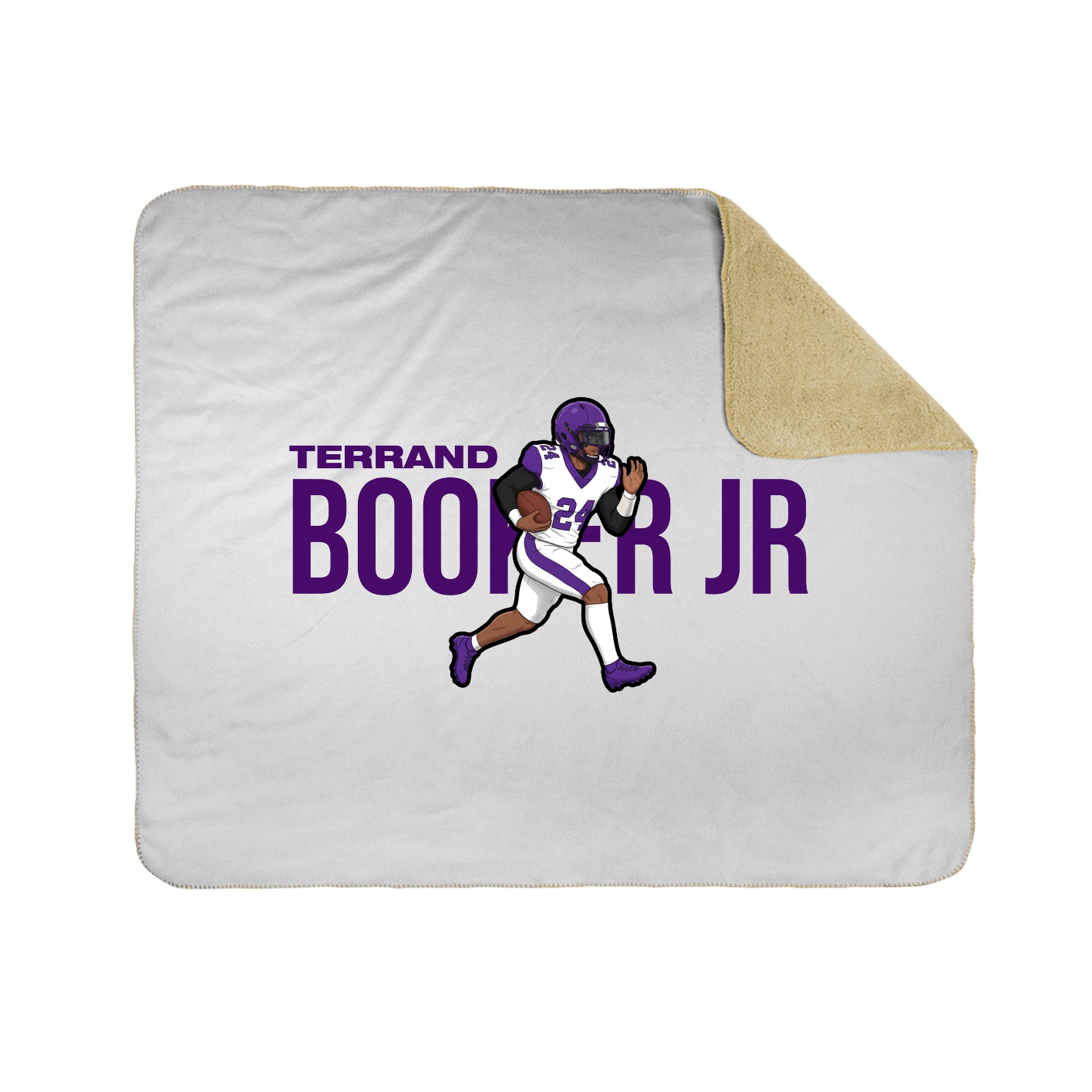 Throw Blanket — Player Name in White
