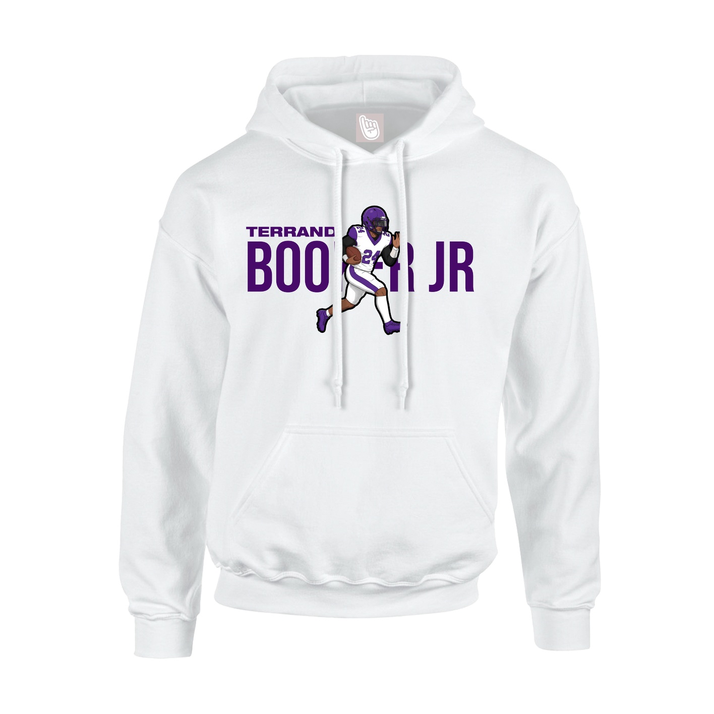 Youth Hoodie — Player Name in White