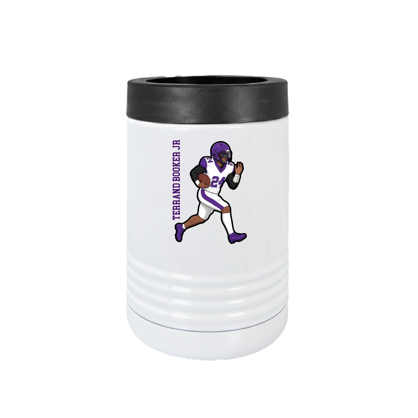 Beverage Holder — Name Vertical in White