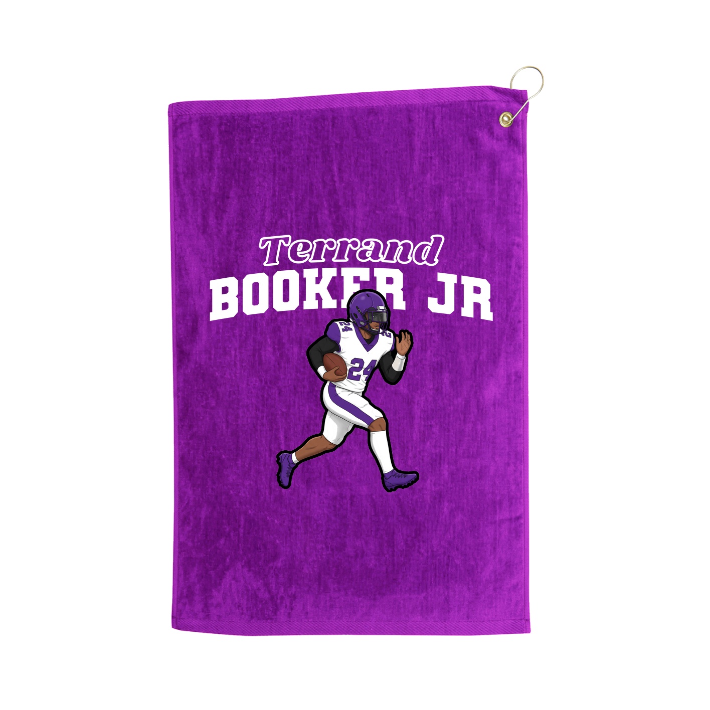 Golf Towel — Name Arch in Purple