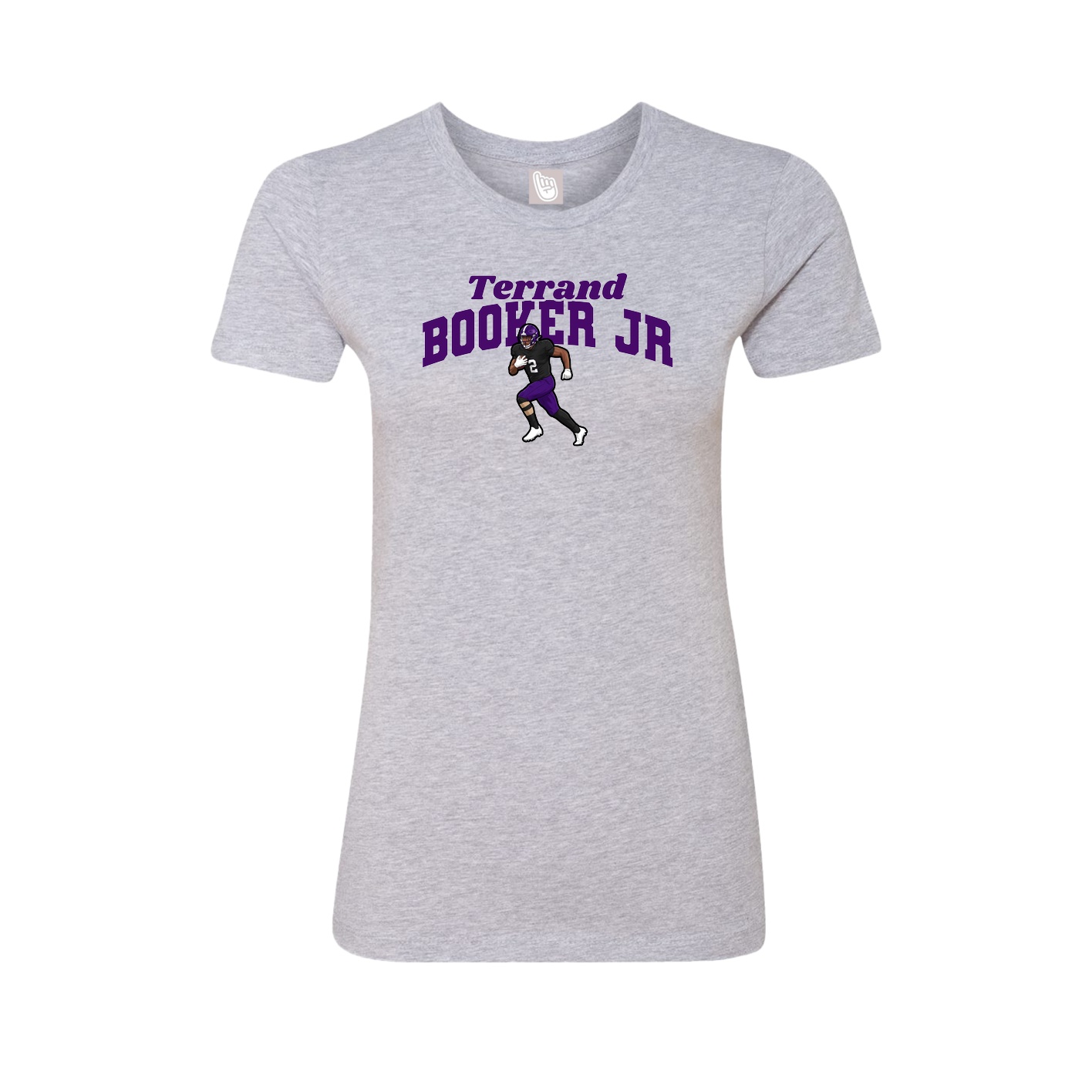 Fitted Women's Tee — Signature Arch in Grey