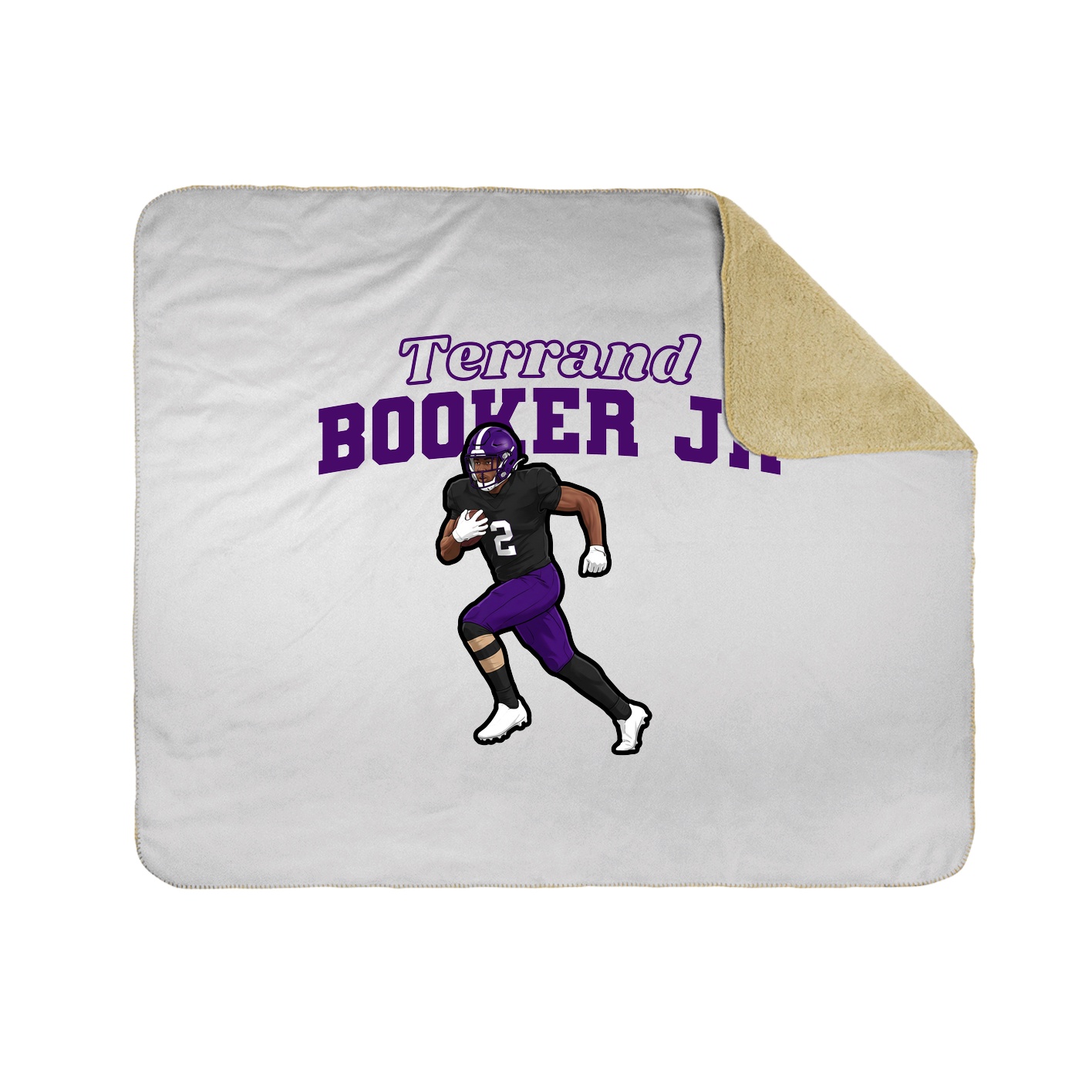 Throw Blanket — Name Arch in White