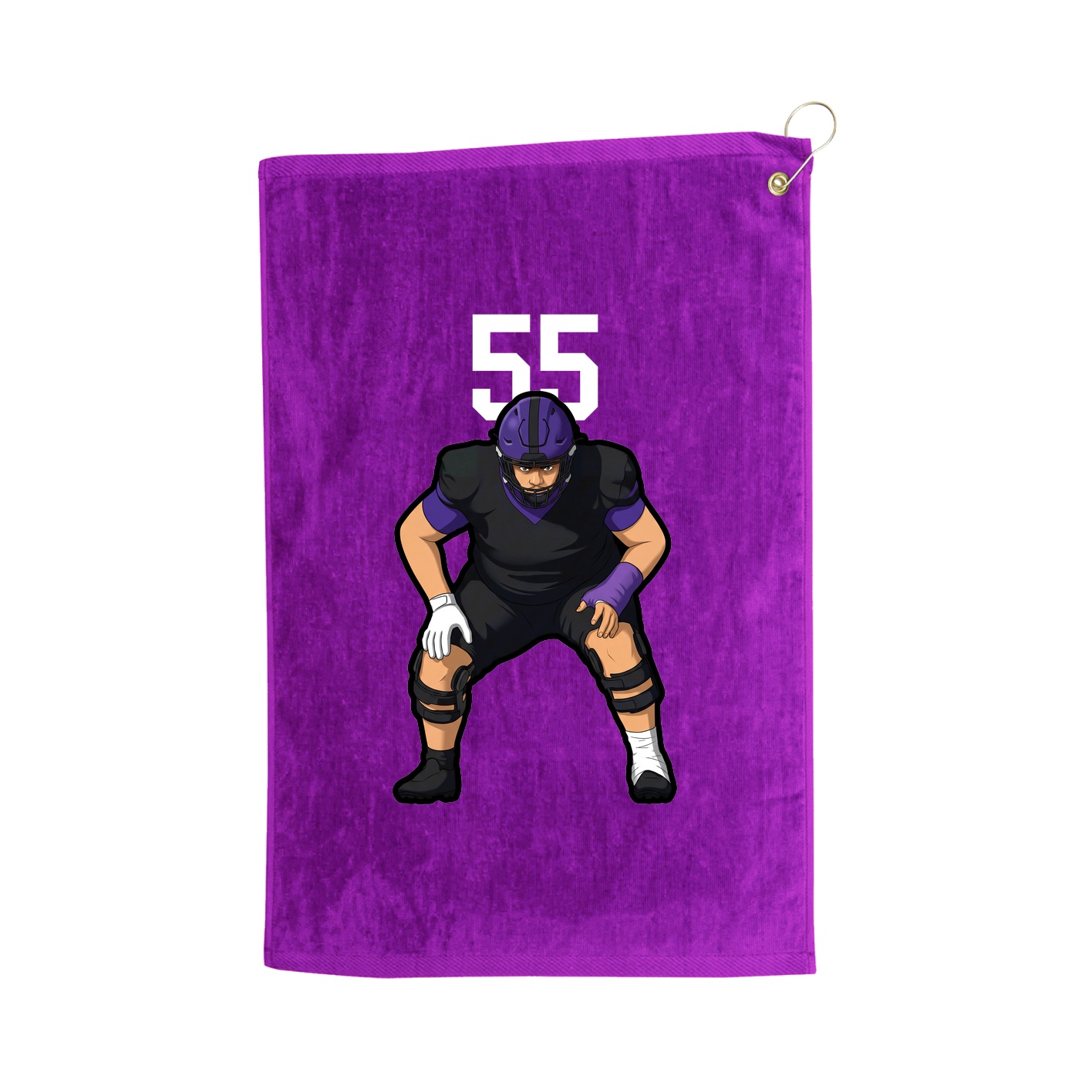 Golf Towel — Number Top in Purple