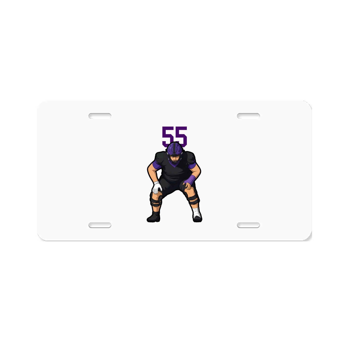 License Plate — Number Top in Classic