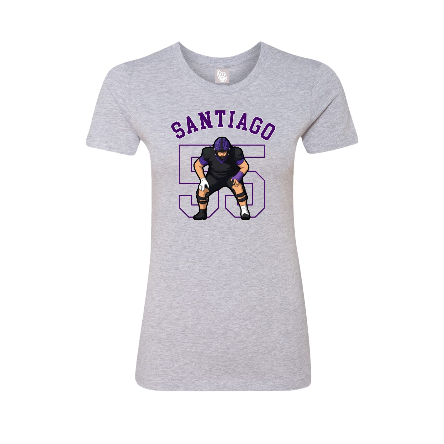 Fitted Women's Tee — Shirsey Arch in Grey