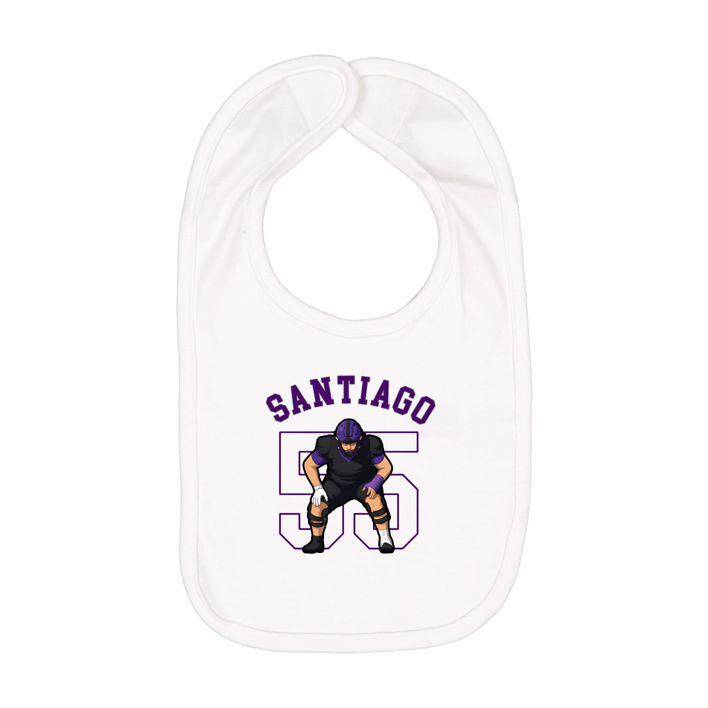Infant Bib — Shirsey Arch in White