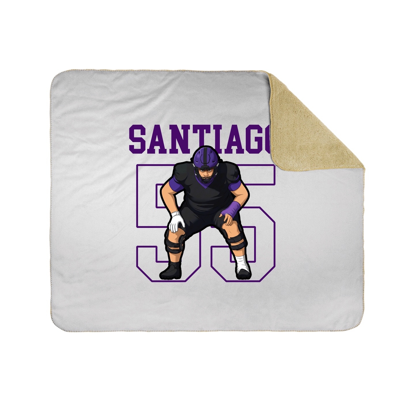 50x60 Sherpa Lined Throw Blanket