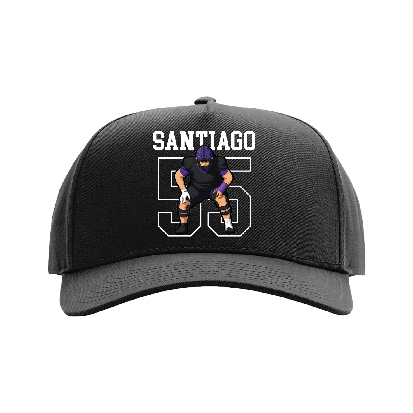 Full Fabric Five-Panel Champ Cap — Shirsey in Black