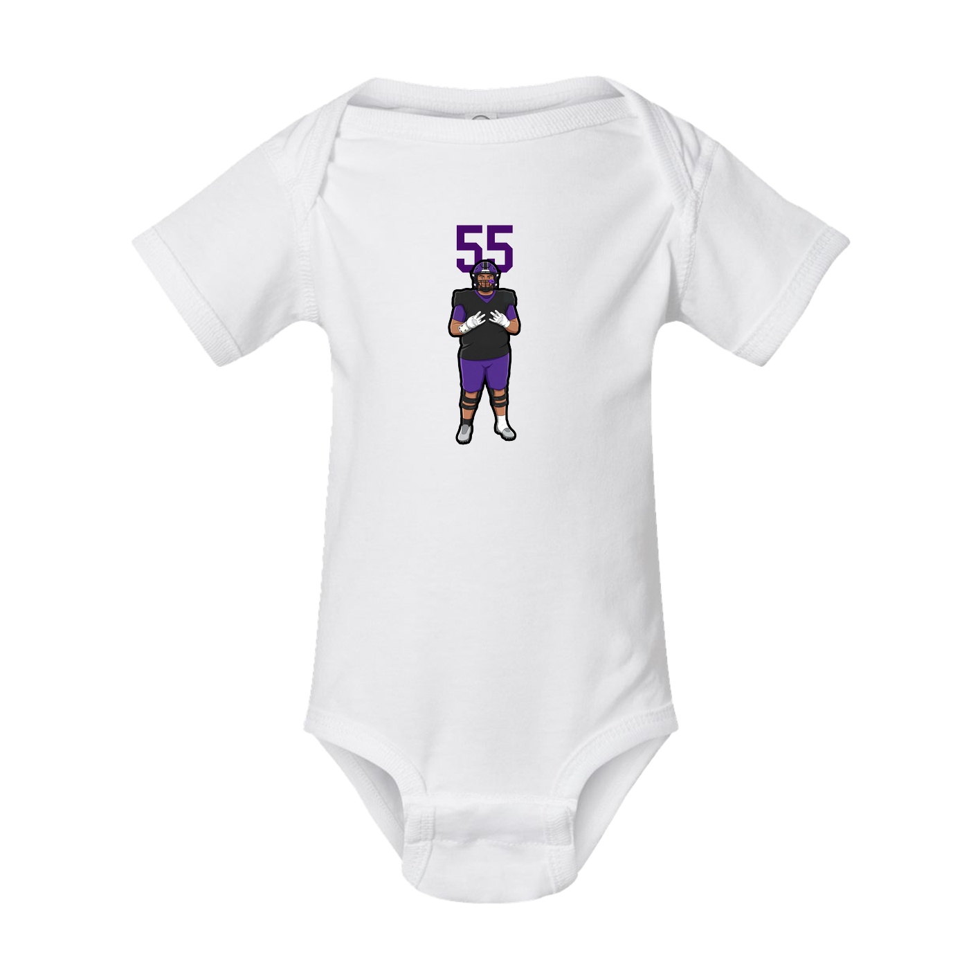 Baby Onesie — Number Top in White