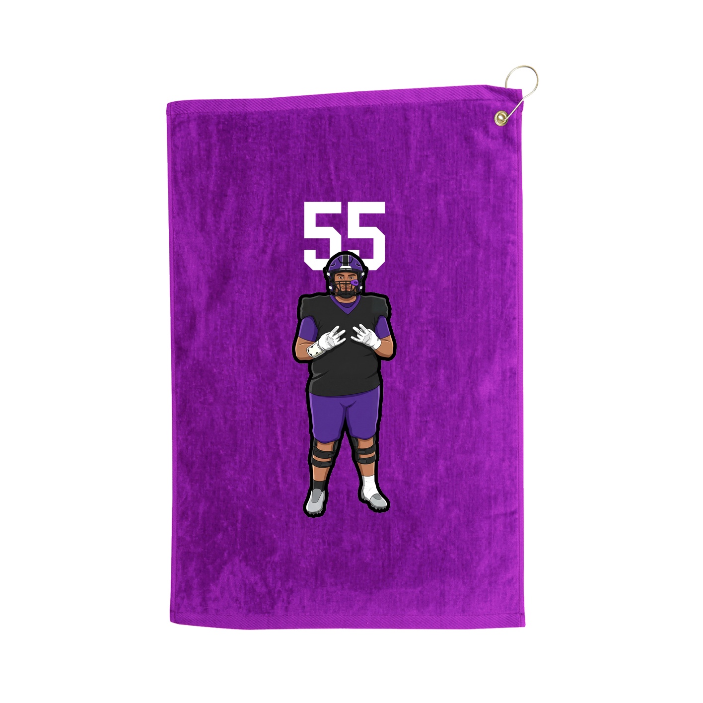 Golf Towel — Number Top in Purple