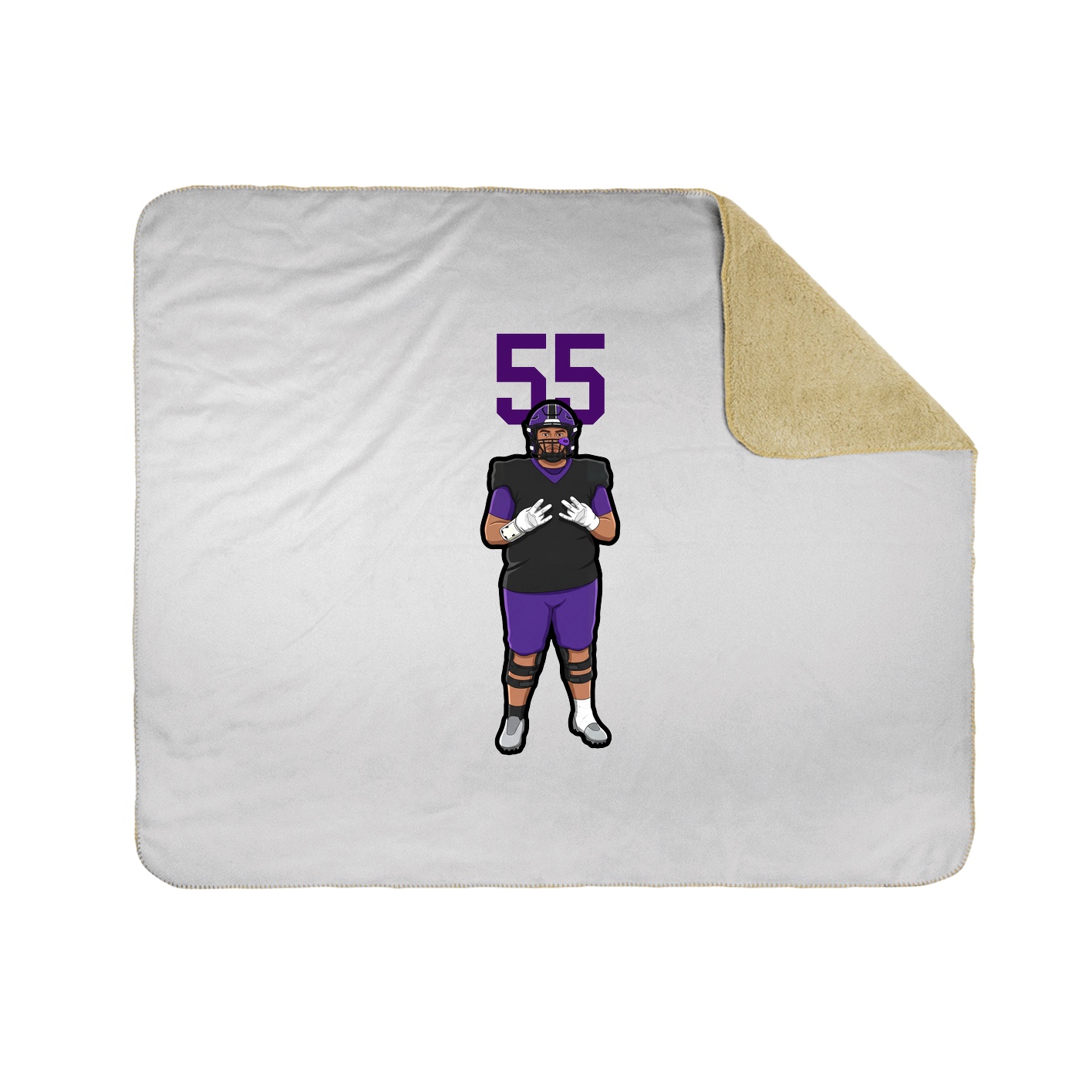 Throw Blanket — Number Top in White